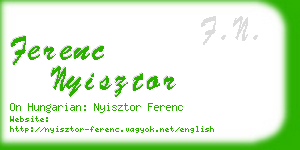 ferenc nyisztor business card